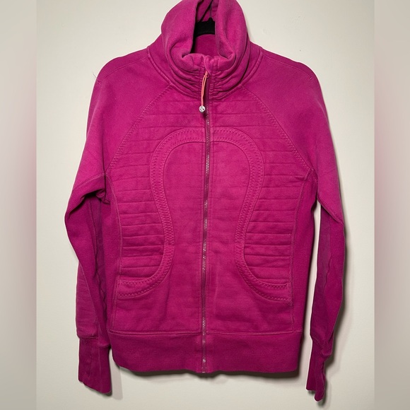 Lululemon Rasberry/Guava Calm And Cozy Scubba Cotton in Size 10 - Picture 2 of 10